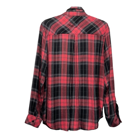 Rails Women’s Button Up Hunter Plaid Shirt Size M casual fall - Picture 2 of 8